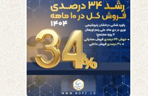 رکورد شکنی درخشان پتروشیمی نوری در دی ماه، علی رغم اورهال ۷ روزه مجتمع/ جهش ۴۶ درصدی فروش صادراتی؛ ۳۰ درصدی فروش داخلی و رشد ۳۴ درصدی فروش کل در ۱۰ ماهه ۱۴۰۴