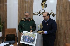 مدیرعامل شرکت فولاد خوزستان با فرمانده سپاه حضرت ولی‌عصر(عج) دیدار نمود