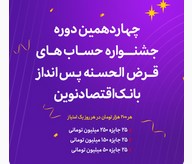 آغاز چهاردهمین دوره جشنواره حساب‌های قرض‌الحسنه پس‌انداز ریالی بانک اقتصادنوین